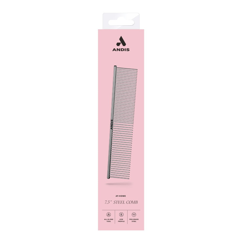 Andis – Peineta de Acero Doble 7,5 Pulgadas