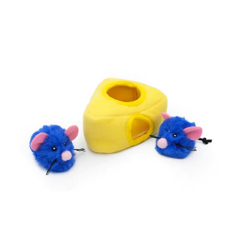 ZippyPaws – ZippyClaws Burrow Queso con Ratones para Gato