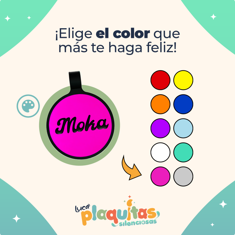 Luca – Plaquita Silenciosa de Silicona Círculo