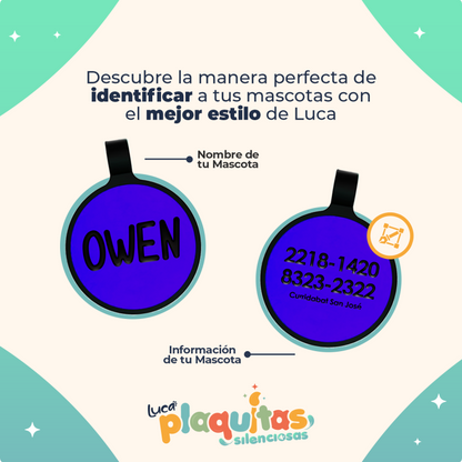 Luca – Plaquita Silenciosa de Silicona Círculo
