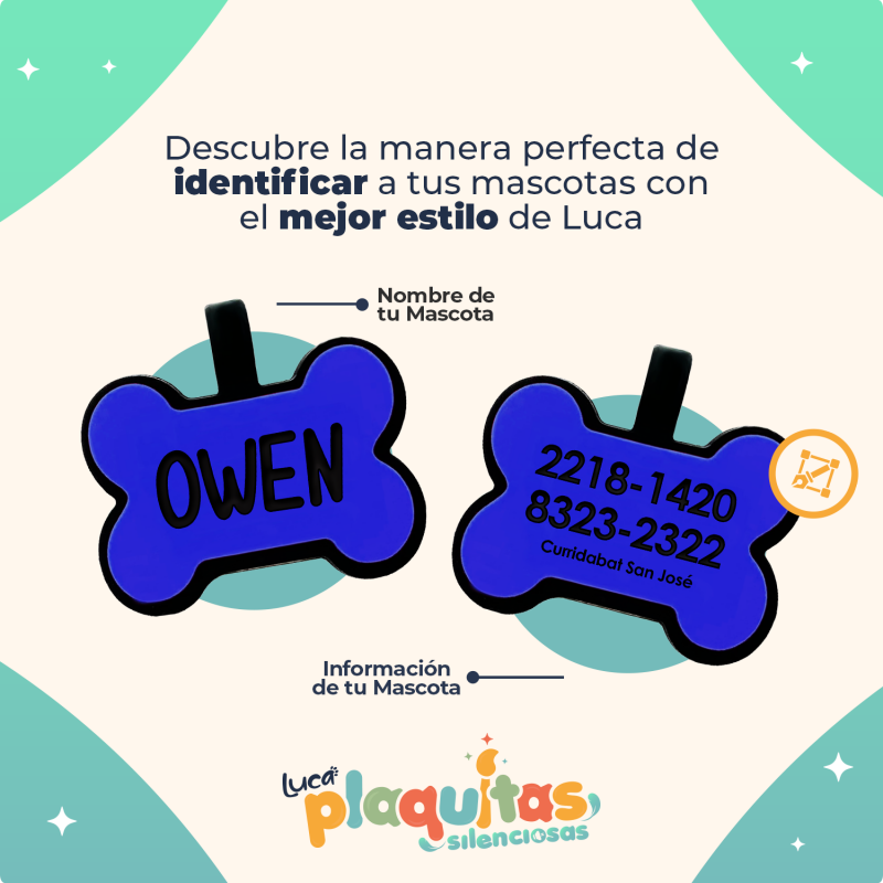 Luca – Plaquita Silenciosa de Silicona Huesito