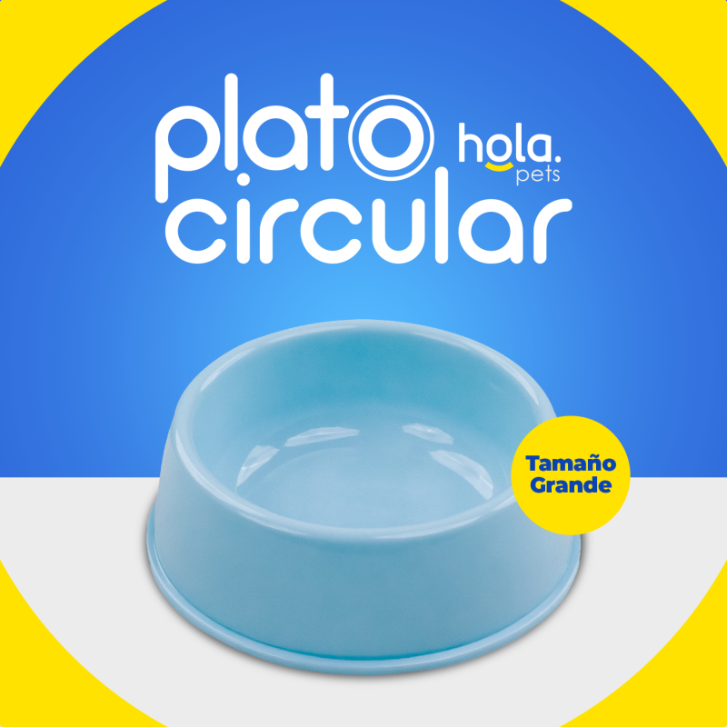 Hola Pets – Plato Circular Clásico