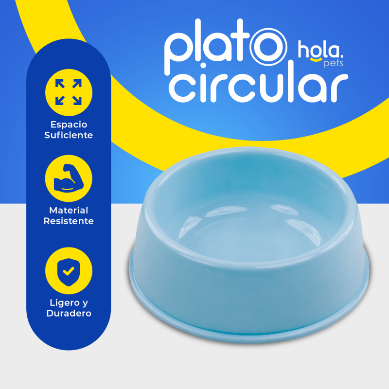 Hola Pets – Plato Circular Clásico