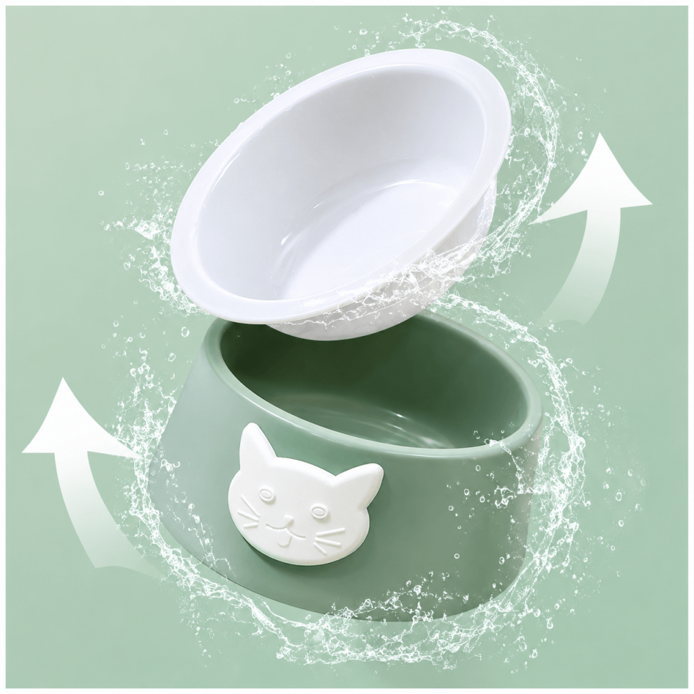 Plato para Gato con Carita en Relieve