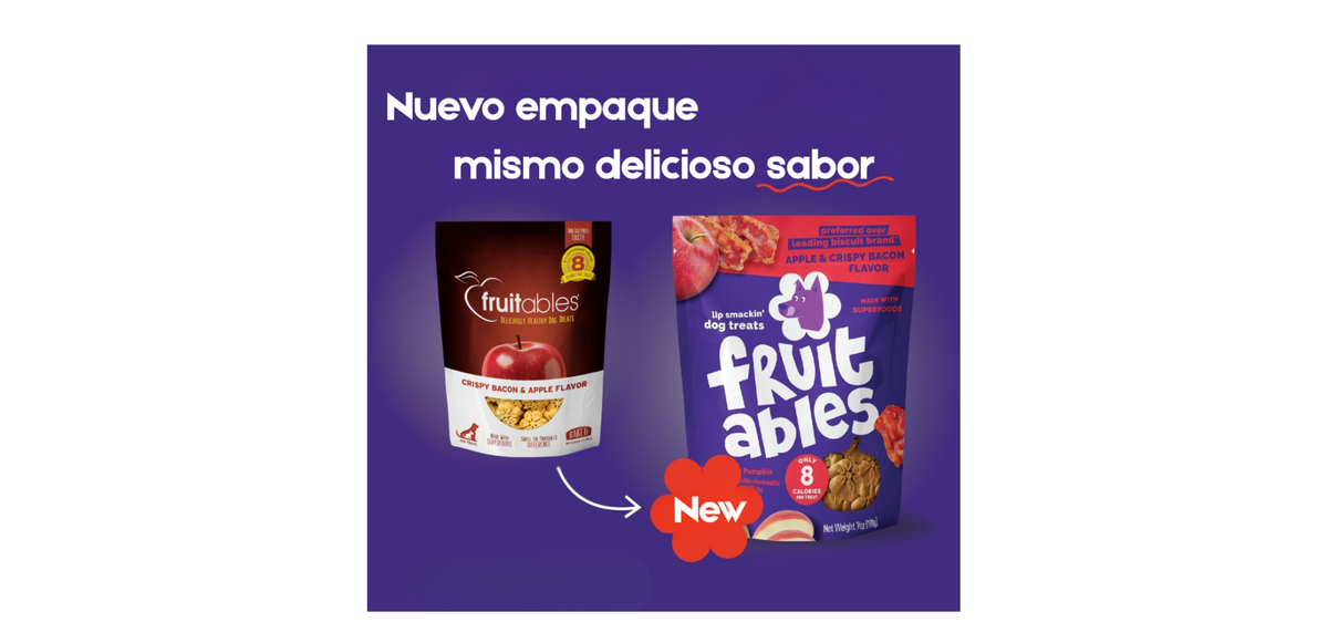 Fruitables – Premios para perros de Tocino y Manzana 198g
