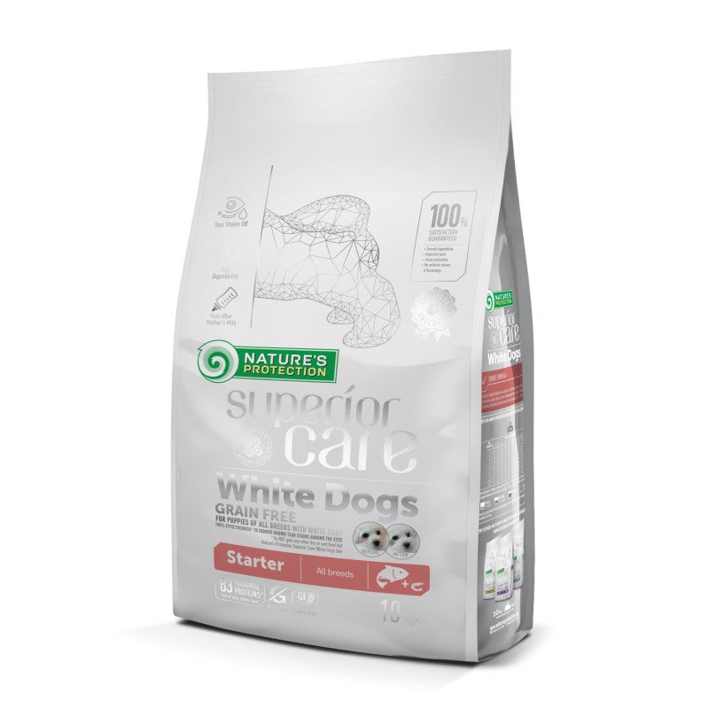 Nature's Protection – Perro Starter Salmón y Krill Pelaje Blanco