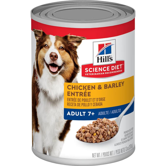 Hill's lata para perro adulto 7+ con pollo y cebada 370g