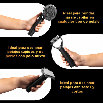 Groomr – Set Triple de Peines Profesionales