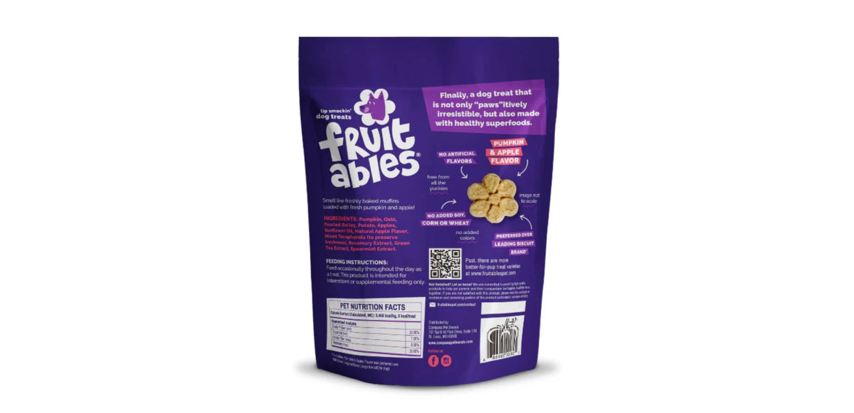 Fruitables – Premios para perros de Calabaza y Manzana 198g