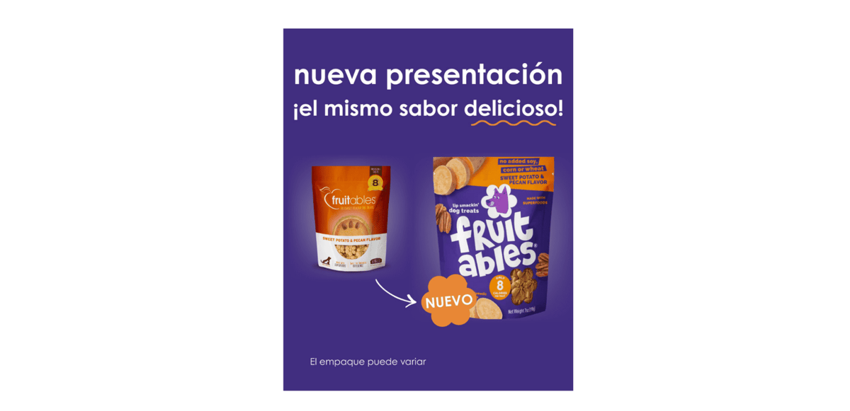Fruitables – Premios para perros de Camote y Nuez 198g